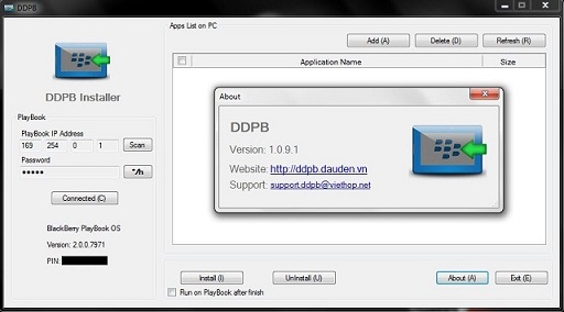 ddpb installer for blackberry playbook